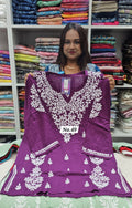 LUCKNOW CHIKANKARI SHORT TOPS {SIZE-42} (NO.49)