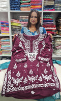 LUCKNOW CHIKANKARI SHORT TOPS {SIZE-42} (NO.55)