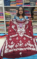 LUCKNOW CHIKANKARI SHORT TOPS {SIZE-44} (NO.58)