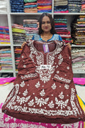 LUCKNOW CHIKANKARI SHORT TOPS {SIZE-44} (NO.75)