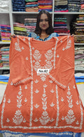 LUCKNOW CHIKANKARI SHORT TOPS {SIZE-46} (NO.82)