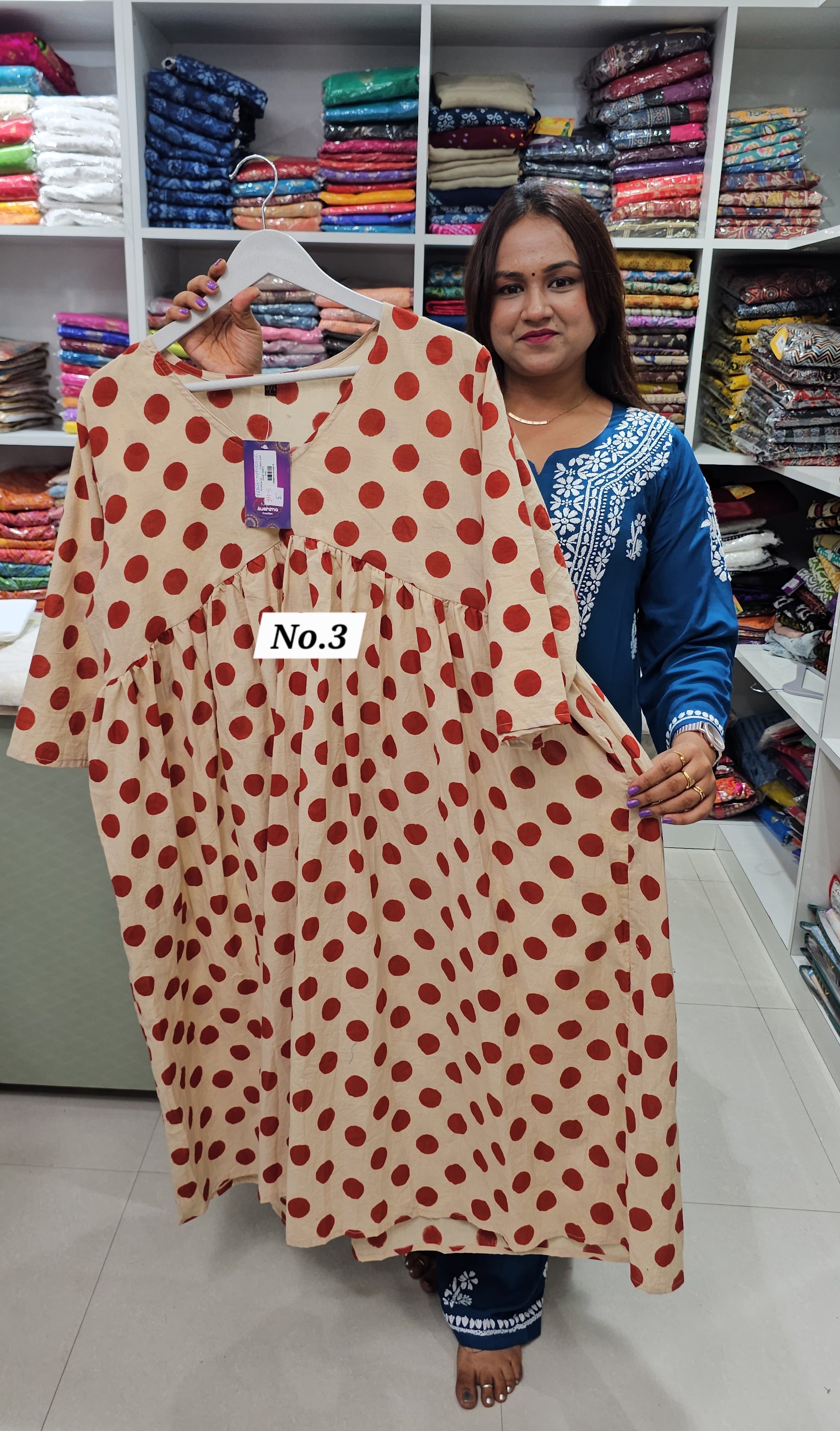 COTTON ROUND FROCK (NO.3)