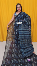 BAGRU HANDBLOCK GEORGETTE SAREE (NO .5)