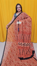 BAGRU HANDBLOCK GEORGETTE SAREE (NO .6)