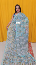 BAGRU HANDBLOCK GEORGETTE SAREE (NO .8)