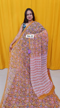BAGRU HANDBLOCK GEORGETTE SAREE (NO .12)