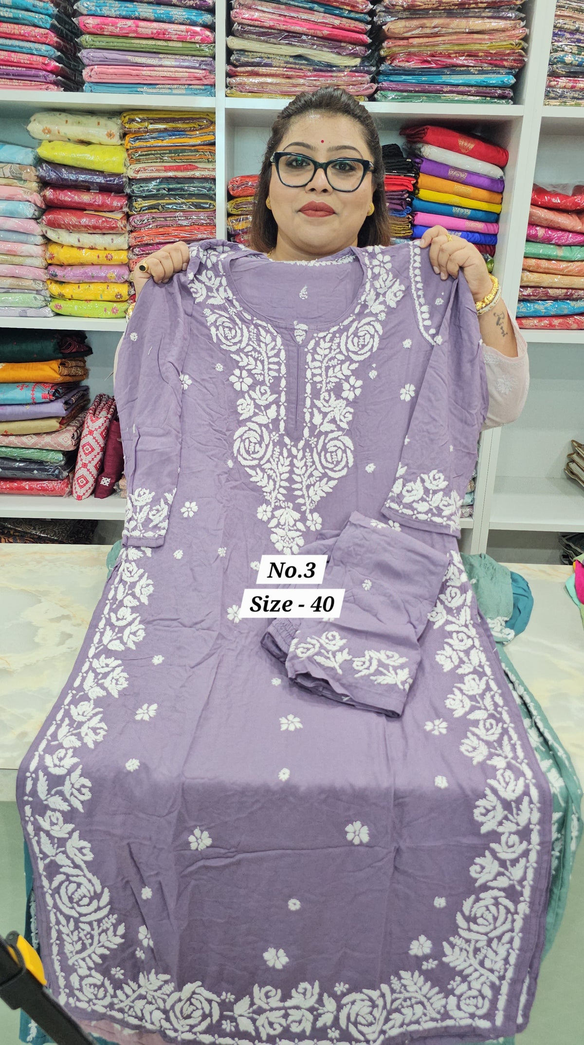 LUCKNOW CHIKANKARI CORD SET (NO. 3)