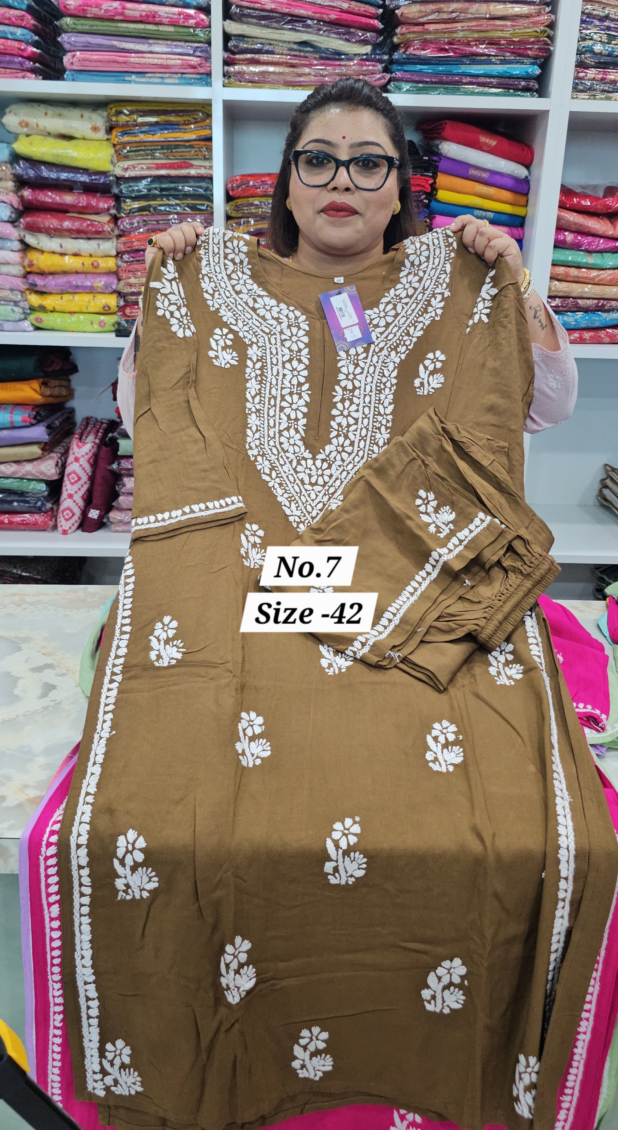 LUCKNOW CHIKANKARI CORD SET (NO. 7)