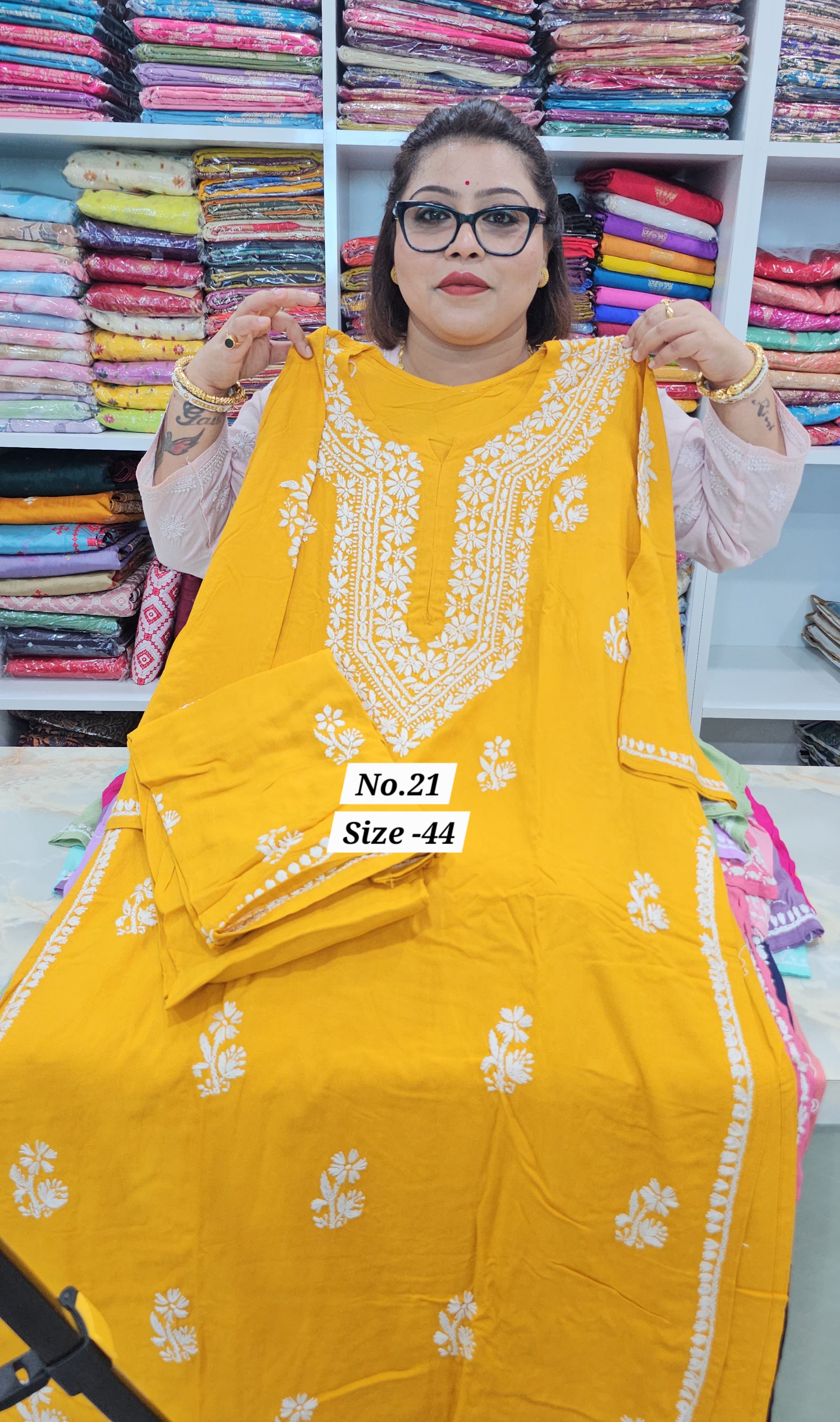 LUCKNOW CHIKANKARI CORD SET (NO. 21)