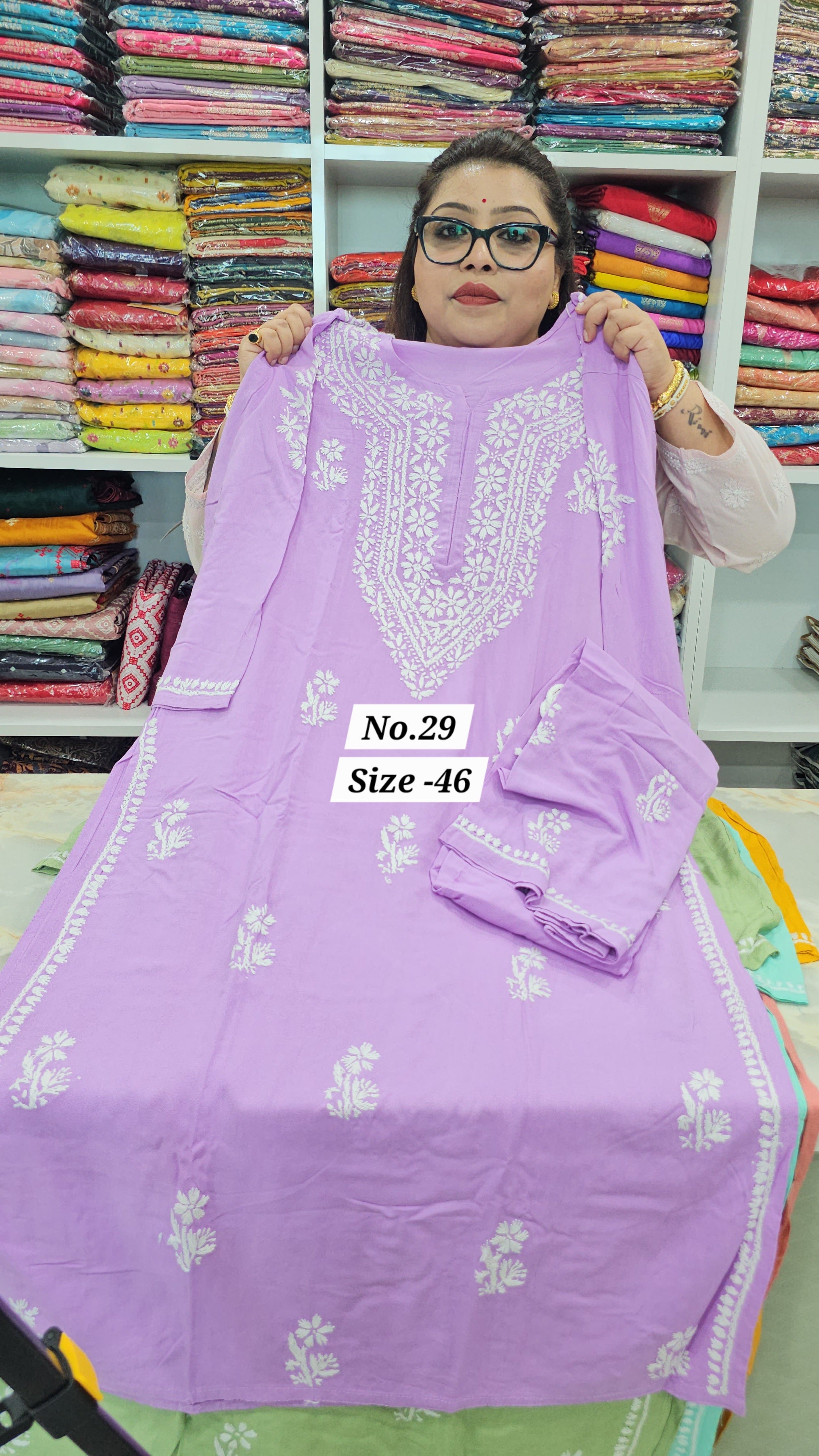 LUCKNOW CHIKANKARI CORD SET (NO. 29)