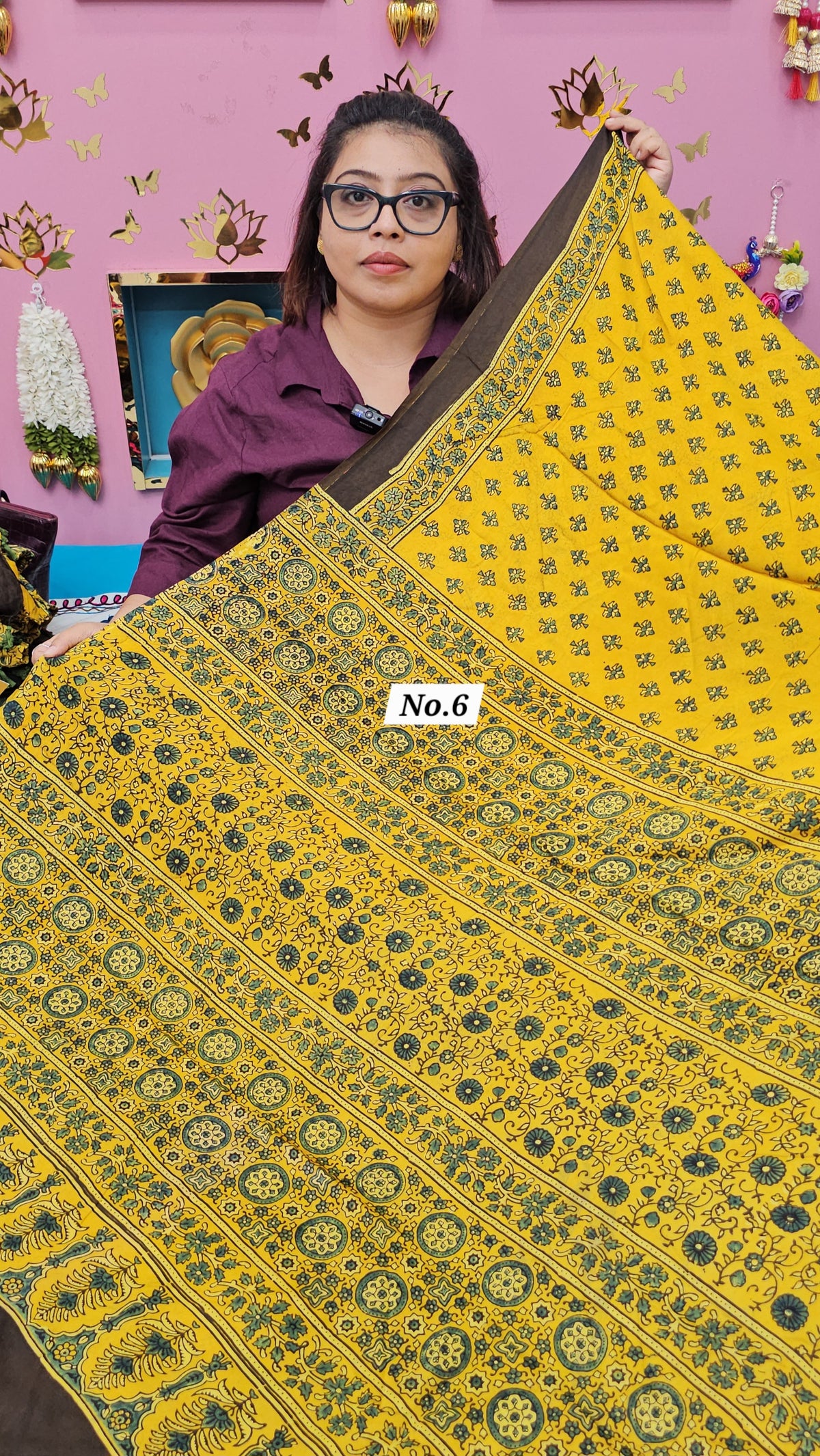PURE AJRAKH MODAL SAREE {DEFECTIVE} (NO.6)