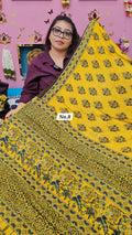 PURE AJRAKH MODAL SAREE {DEFECTIVE} (NO.8)