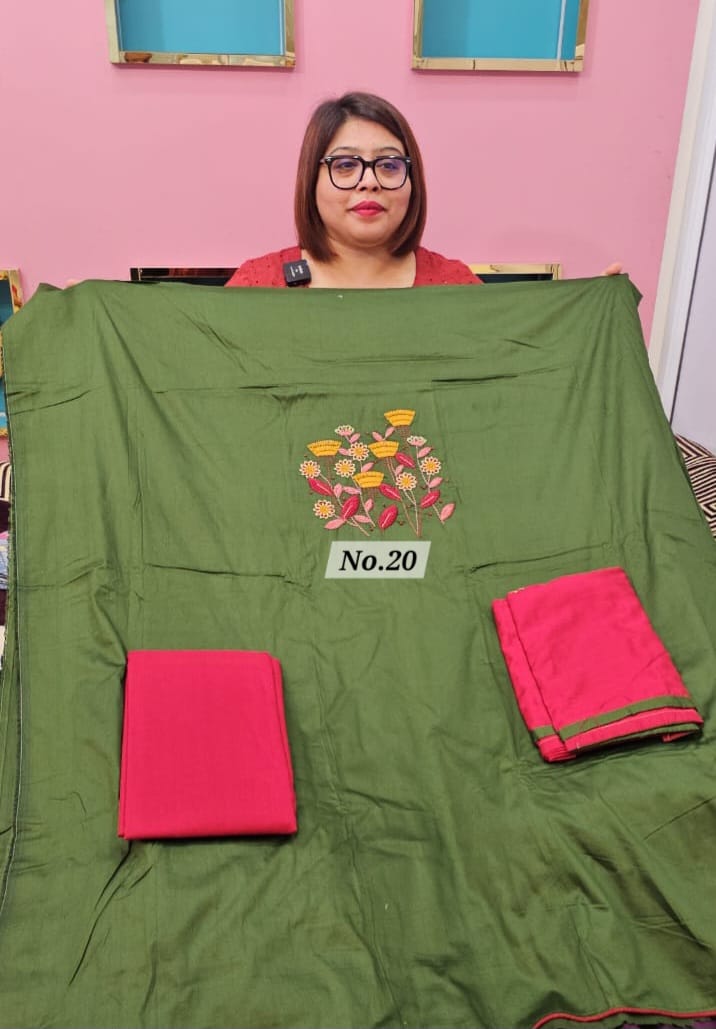 GRAND SALE - DESIGNER JAM COTTON 3PC DRESS MATERIAL (NO. 20)